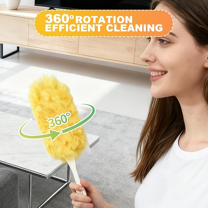 Heavy Duty Duster Refills, Disposable Dusters Kit for Cleaning, Multi Surface 360 Feather Duster(120)(Handle is Not Included)