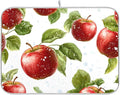Snowflake with Apple Pattern Dish Drying Mat for Kitchen Counter Super Absorbent Drying Mat 18x24 inch Large Dish Drying Matts for Countertop Protector Dishes Pad
