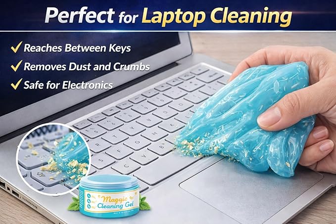 Magic Cleaning Gel Car Putty 2PCS – Car Interior Dust Cleaner for Vents, Dash, Console & Cup Holders – Universal Car Detailing Cleaning Gel for Keyboard, Electronics, Auto Accessories Cleaning Kit
