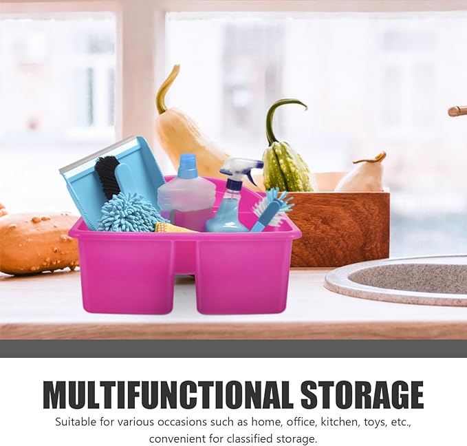 3pcs Hand-held Cleaning Tool Organizer Basket Compartments Portable Storage for Lightweight and Cleaning Supply Holder for Sundries