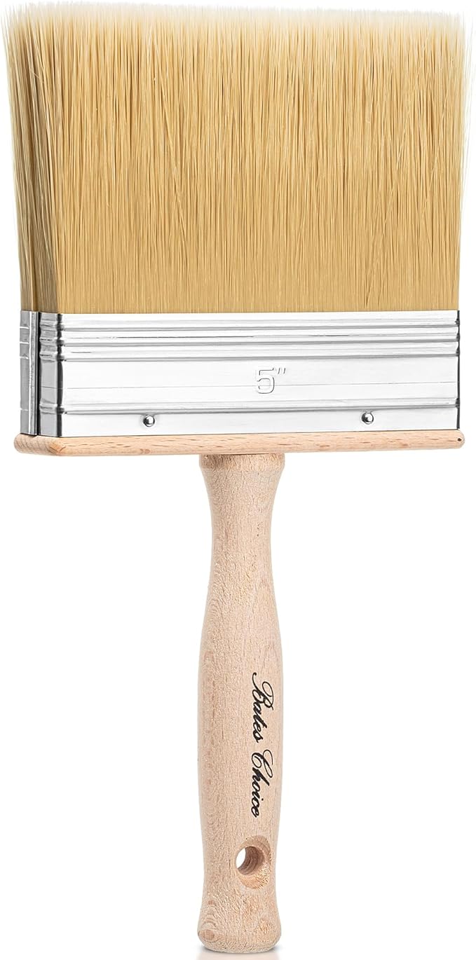 Bates- Deck Stain Brush, 5 Inch, Wooden Handle, Wood Stain Brushes for Wood