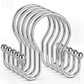 Goowin Shower Curtain Hooks, 12 Pcs Shower Curtain Rings, Stainless Steel Shower Curtain Hangers, Metal Shower Curtain Hooks Rings Rust Proof, Minimalist Shower Hooks for Shower Curtain, Chrome