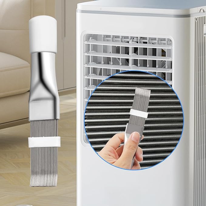 2PCS Air Conditioner Fin Straightener, Air Radiator Comb Tool, Coil Cleaner Brush Suitable for Cleaning and Maintenance of Aircondition Refrigerator Industrial Equipment Condenser Radiator