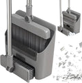 3-in-1 Broom with Dustpan Combo Set Foldable and Rotating Broom and Dustpan Set with Long Handle for Home Office School Dorm