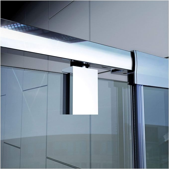 DreamLine Flex 56 - 60 inch W x 72 inch H Semi-Frameless Pivot Shower Door in Chrome