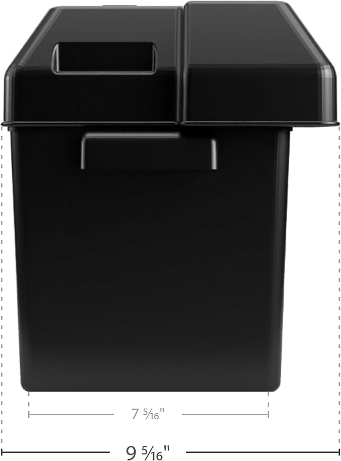 Camco Large Battery Box with Straps and Hardware - Group 27, 30, 31 |Safely Stores RV, Automotive, and Marine Batteries | Measures Inside 7-1/4" x 13-1/4" x 8-5/8" | (55372)