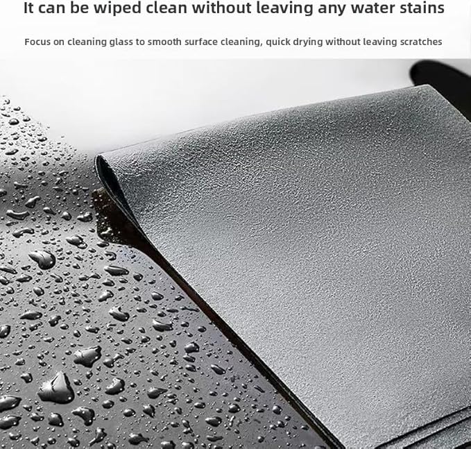Magic Cleaning Cloth 5 Pcs Lint Free Cloth Microfiber Cleaning Rag，Reusable, Thickened, for Windows, Glass, Mirror, Car, Gray，Magic Cleaning Cloths for Glass