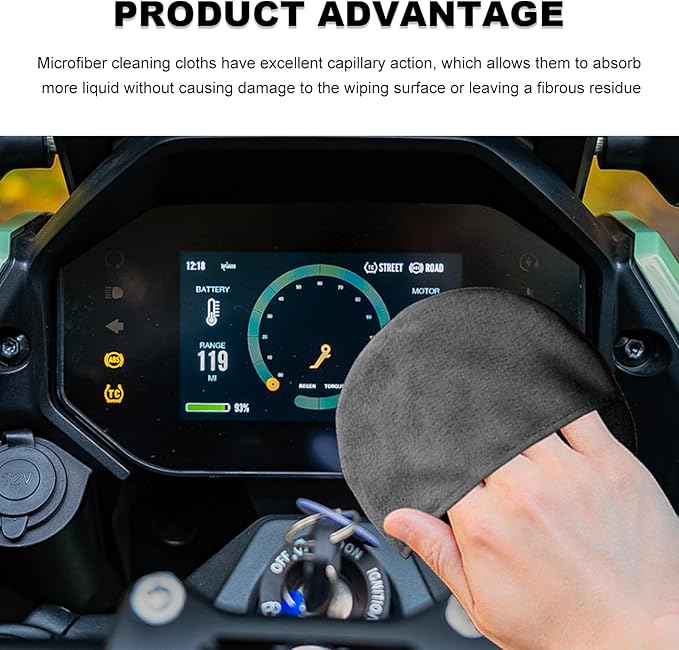 Car Screen Cleaner, Soft Microfiber Cloth Touch Screen Wipe Round Cleaning Tool, Reusable Scratch-Free Cleaning Pads for Vehicle Dashboard LCD Display Laptop Tablet