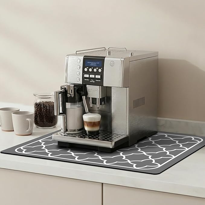 Dish Drying Mats for Kitchen Counter, Waterproof Coffee Mat for Countertop, Under Sink Mats, Coffee Bar Mat Accessories