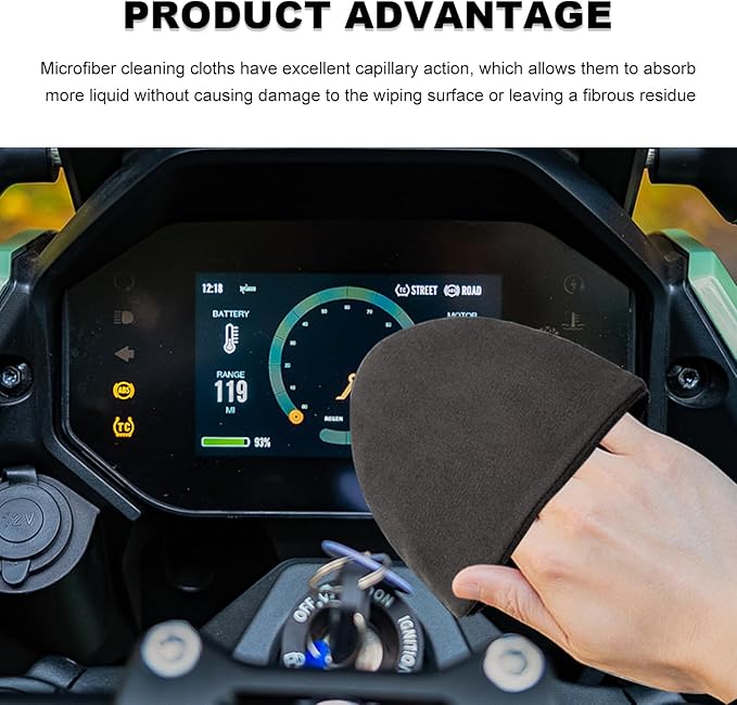 Car Screen Cleaner, Soft Microfiber Cloth Touch Screen Wipe Triangle Cleaning Tool, Reusable Scratch-Free Cleaning Pads for Vehicle Dashboard LCD Display Laptop Tablet