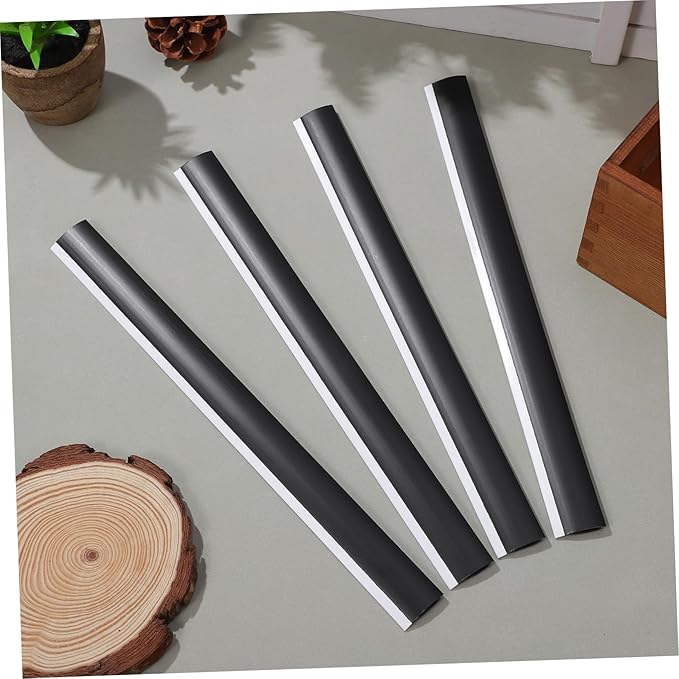 BESTYASH 4pcs Upright Dust Pan Lip Strip Dustpan Edge Strip Replacement Rubber for Dust Pan