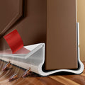 36.6 in Under Door Draft Stopper Reusable Self-Adhesive Door Sweep with Triple Seal Technology Soundproof Felt Flexible Gap Filler for Interior Exterior Doors Noise Reducing Door Seal White