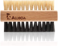 Shoe Cleaning Brush/Scrub Brush by Alloda - [Upgrade] Protect Double Sided Soft & Hard Sneaker Cleaner Brush by 100% Boar & Nylon Bristle