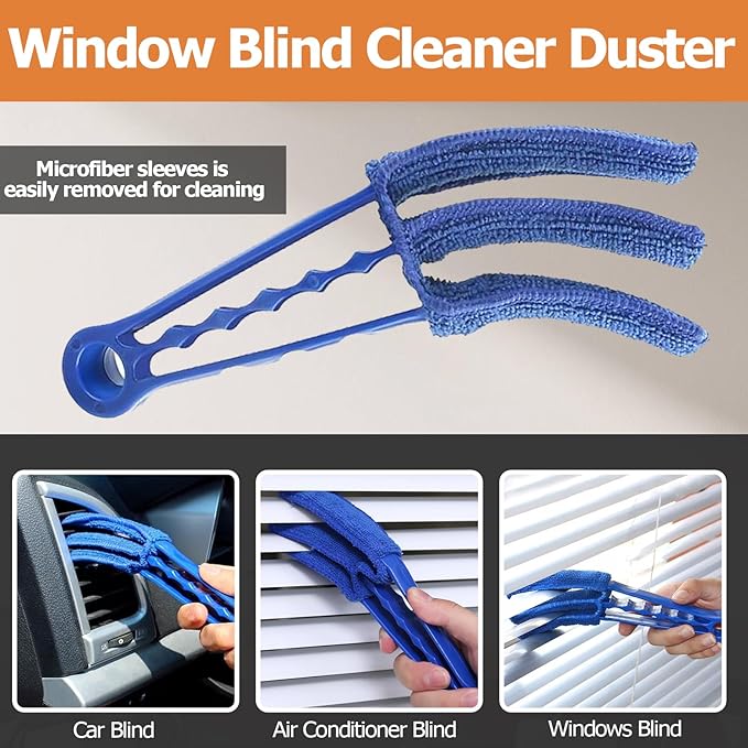 6 pcs Air Conditioning Fin Cleaner Set Air Conditioner Fin Comb Straightener Tool HVAC Coil Cleaning Brush for AC Radiator Evaporator Maintenance Clean Tool
