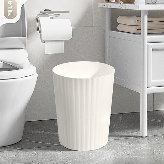 Trash Can - Small Waste basketbin - 2 Gallon- for Office,Home,Bathroom,Kitchen - Beige
