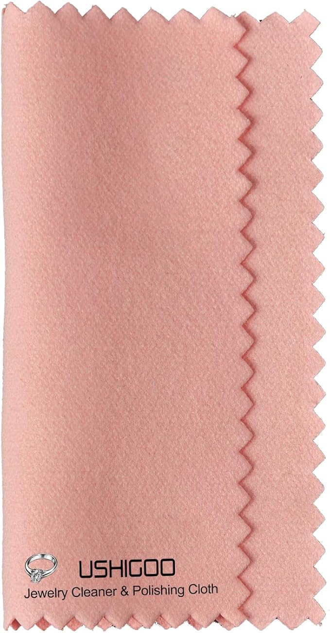 50pcs Jewelry Cleaning & Polishing Cloth for Silver,Gold,Platinum,Easy to Carry,Wipe and Care.Pre-Treated Ultrasoft Fabric with Tarnish Remover Jewelry Cleaner(3x3 Pink)