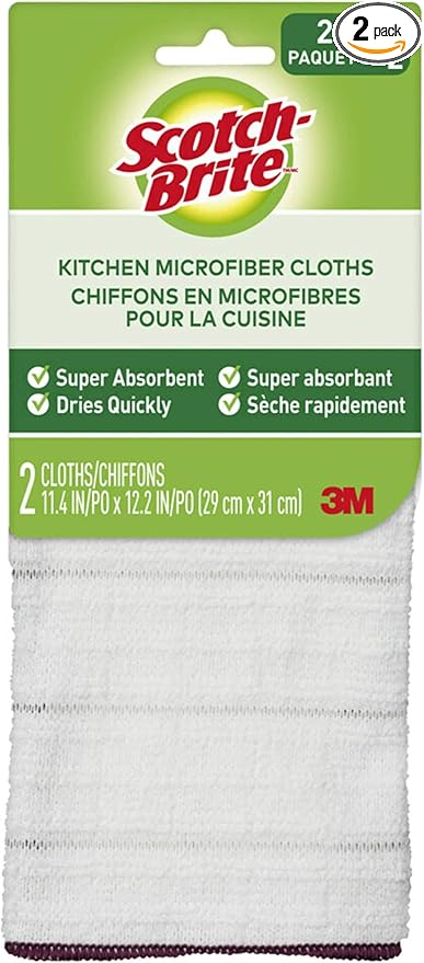Scotch Brite Kitchen Microfiber Cloth - 2 ea