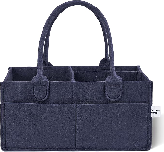 Mr. Pen- Baby Diaper Caddy Organizer, Navy Blue, Car Diaper Caddy, Portable Diaper Caddy, Diaper Organizer for Changing Table, Baby Organizer for Nursery