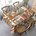 Books on Bookshelf Rectangular Tablecloth Cute Sleeping Cat Kitten in Library Brown 52x70 Table Cloth for Wedding Party Banquet,Dining Kitchen Table Cover