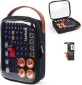 Luxtude Battery Organizer Storage Case with Tester, Clear Battery Storage Organizer, Hard Batteries Holder, Portable Batteries Case Organizers, Drawer Daddy (Batteries No Included)