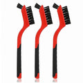 3-Piece Nylon Brush Set, Multi-Purpose Clean Stove Window Track Tile Grout Gap, Wear-Resistant U-Shape Bristles No Shedding, Easy Grip Handle, Homemakers Essential Cleaning Tool Kit