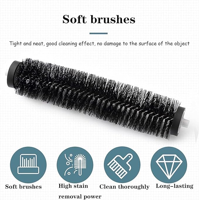 Multi-Functional Table Crumb Sweeper, Handy Rolling Bed Sweeping Brush, Handheld Crumb Sweeper, Soft Bristles Debris Collector for Table, Mat, Bed Sheets, Sofas, Clothes Cleaning Brush (White)