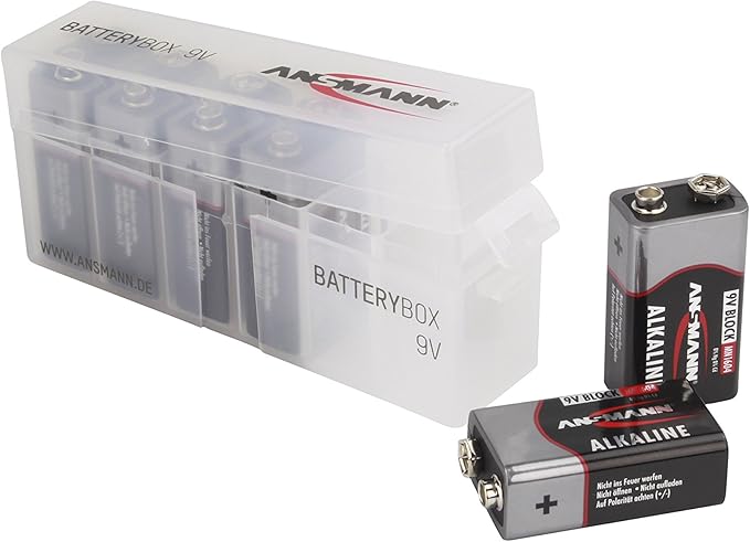 ANSMANN Battery Case for 6x 9V Rechargeable Batteries - Batterybox Storage Case for Transport & Protection (1-Pack)