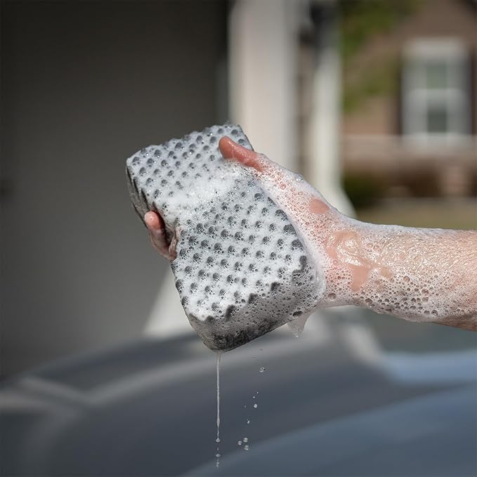 Esoteric Elite Car Wash Sponge, Ultra Soft Japanese Foam, Scratch Free Soft Foam Car Detailing, Softer Than Microfiber Car Wash Mitt, Prevents Swirls in Clear Coat Paint, Use with Any Soap