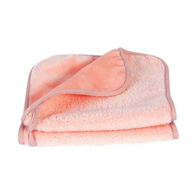 Eurow Reusable Makeup Remover Cloths, Soft Microfiber Face Towels for All Skin Types, Chemical-Free, Protective, Machine Washable, Gentle & Effective Facial Cleansing, 8"x16", Coral, 2-Pack