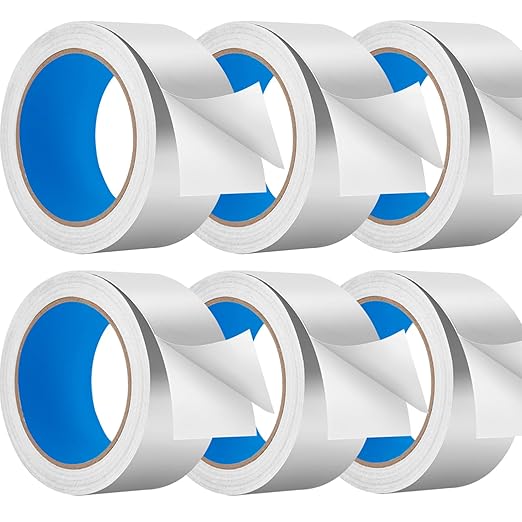Thicker Silver Aluminum Foil Tape for ductwork, 2-inch x 393 Feet, 3.9 mils High-Temperature Sealing & Patching, Heavy Duty HVAC Tape for Air Ducts Vents, Metal Repair, Exhaust Pipe, AC Dryer, Furnace