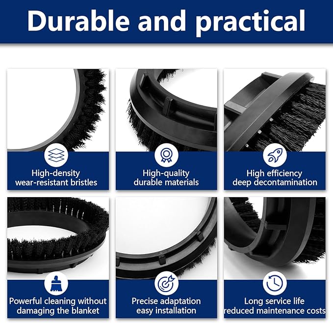 237049 Black Nylon Carpet Brush Replacement for Oreck Commercial ORB550MC, ORB600MW, ORB700MC Orbiter Floor Machines,12" Diameter, 0.012" Bristle Diameter