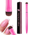 Nail Brush for French Tips & Cleaning Gel Polish- Precision Thin Brush for Acrylic, Polygel - Professional Kolinsky Sable Nail Art Brush (Pink, F18)
