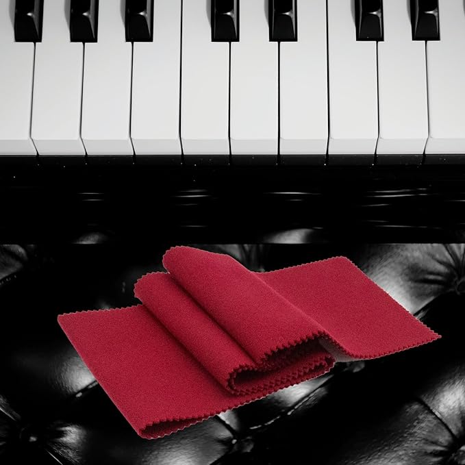 Soundspire 2Pack 88 Keys Piano Keyboard Dust Cover, Velvet Cloth Covers for Digital/Electric Pianos, Upright & Grand Pianos (Red & Gray Anti-Dust Protectors)