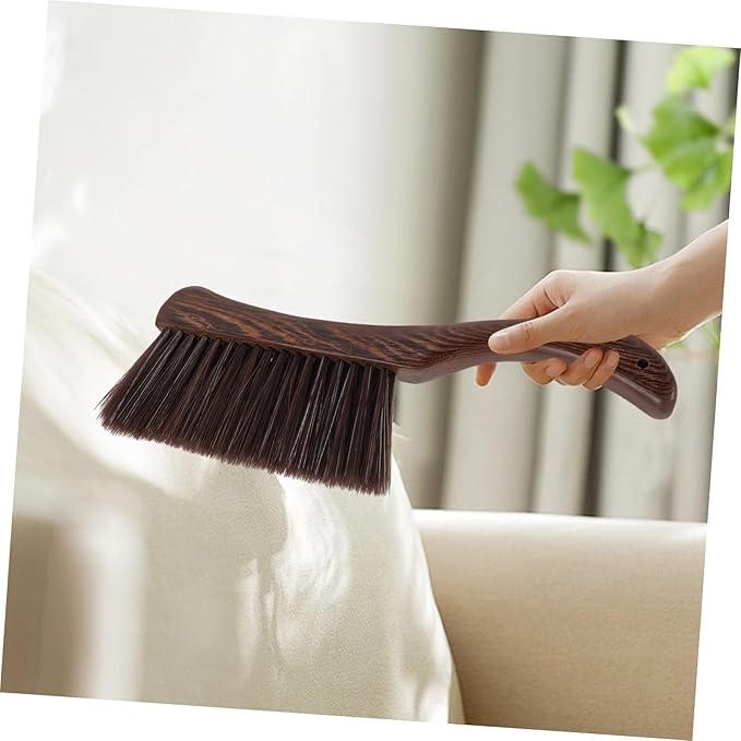 Wooden Cleaning Brush with Thick Ergonomic Handle for Efficient Dust Removal from Mattresses and Furniture Durable Design for Home Use