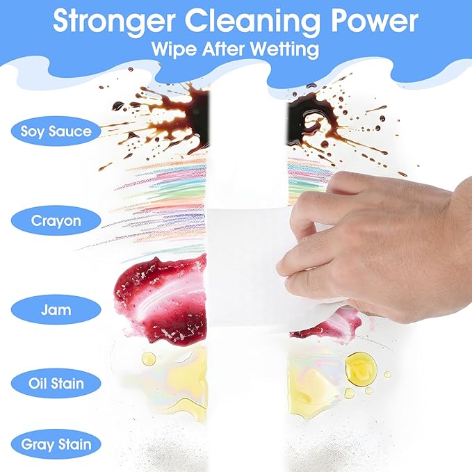 JIEYAO Magic Cleaning Sponge Eraser Sheet, 50 Pcs White Convex Point Melamine Sponge, Thin Nano Cleaner Pads Eraser Wipes Disposable Sponges Cleaner for Furniture Kitchenware Hard-to-Reach Places Shoe