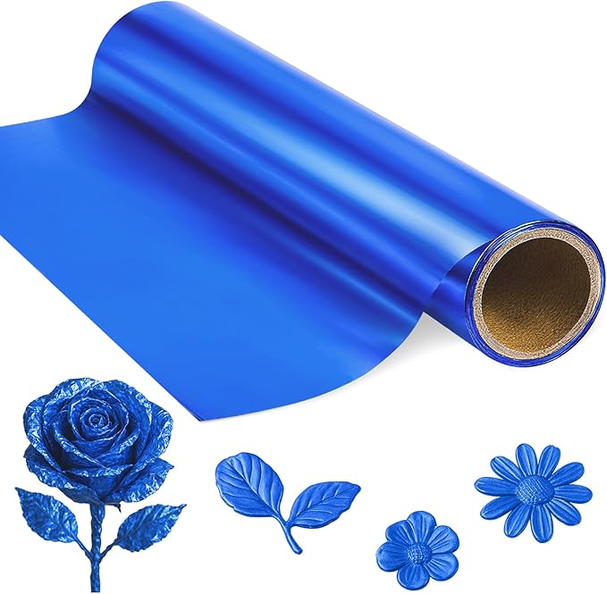 1 Roll Aluminum Metal Crafts DIY Foil 12 Inch x 20 ft 0.1 mm Thick for Art Project Aluminum Flashing Roll Wide Sheet Multipurpose Metal Sheets for DIY and Crafting Projects (Blue)