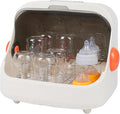 Transparent Baby Bottle Drying Rack with Double Lid and Removable Drain Tray Dust-Proof Storage Box