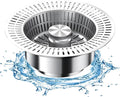 3 in 1 Kitchen Sink Drain Strainer,Universal Stainless Steel Kitchen Sink Stopper, Pop Up Anti-Clogging for 3-1/2 Inch US Standard Sink Drain Strainer (Style2-1Pcs)