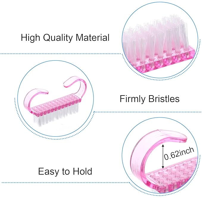 27Pcs Handle Grip Nail Brush Mini Nail Brushes Hand Fingernail Brush Colorful Fingernail Brushes PedicureBrushes Scrubbing Kit Nails Accessories for Men Women Toes and Nails Cleaner