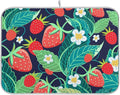 Tarity Green Leaves Red Strawberries Dish Drying Mat for Kitchen Counter Absorbent Heat Resistant Microfiber Dishes Drainer Mat 18x24 in Large Dish Pad Sink Mat Protective Pad Kitchen Decor