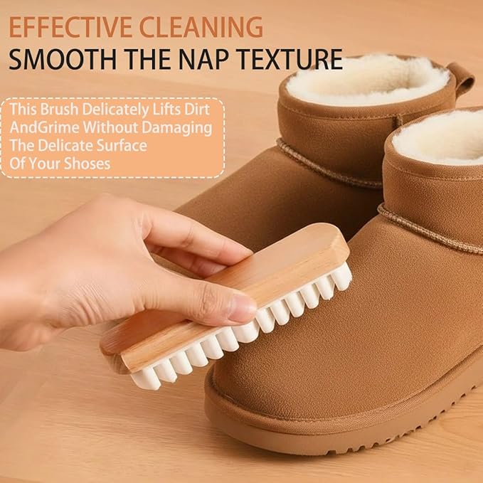 Suede Brush for Shoes, Suede Brush and Eraser for Uggs Shoes, Boot, Nubuck, Suede Shoe Cleaner Cleaning Bursh(2 pcs)