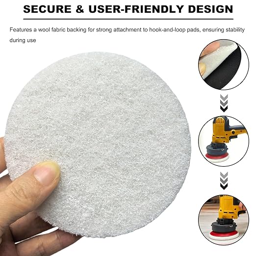 20 PCS 4 Inch 2000 Grit Hoop and Loop Scrubber Scouring Pads Drill Scuffing Disc Flocking Scuff Pads, Conditioning Discs Polishing Pads for Furniture Automotive Cleaning, Rust Removal