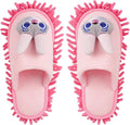 Liitrton Mop Slippers Cartoon Mop Shoes, Washable Microfiber Slippers for Floor Cleaning, Detachable Mopping Slippers for Women Home Floor Cleaning Tools (Pink Rabbit, Women 7-9/Men 5-7)