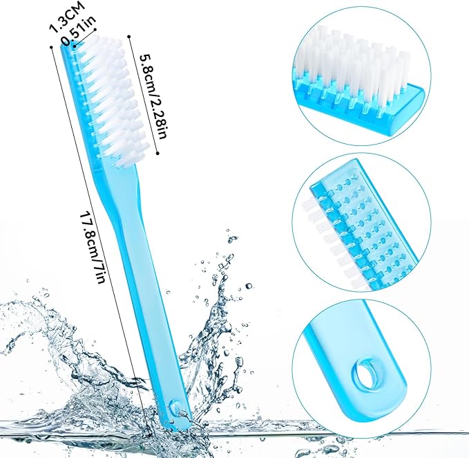 fingernail Brush with Handle Cleaning Supplies Kitchen Cleaning Brush Shoe Cleaner Laundry Brush Small Scrub Brush 4 pcs
