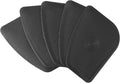 Pan Scraper Tool 5 Pack Plastic Pot Scraper Dish Scrapers for Cast Iron Food Scrapers Tool Non-Scratch Plastic Bowl Scraperes for Cleaning Grease Burnt Food （Black Thickness 0.078 inches