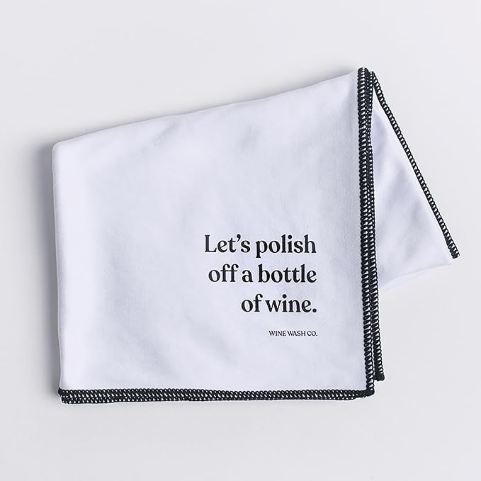 Microfiber Polishing Cloth for Wine Glasses & Stemware | Bar Towel | Wine Gifts