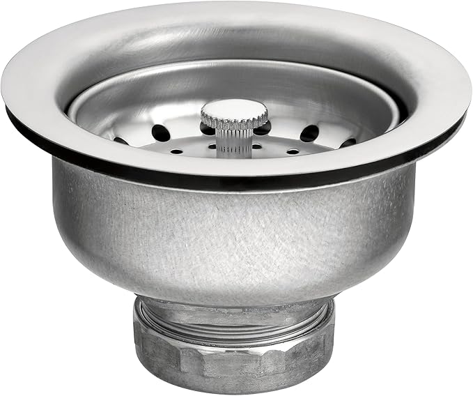 Moen 22037 3-1/2 Inch Drop-In Basket Strainer with Drain Assembly, Satin