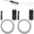 2-Pack Flexible Dual-Ended Aquarium & Kitchen Tube Brush – Stainless Steel Core with Durable Black Plastic, 61-Inch Long Cleaning Tool for Hoses, Pumps, and Narrow Pipes（Black）