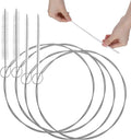 4 Pcs Straw Cleaner Brush Extra Long, 39.4 Inches Wire Tube Brushes with Soft Nylon Bristles Head, Wire Brush Pipe Cleaning Brushes for Feeding Tubes Bottles Straw (White)