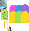 360° Electrostatic Duster Refills - The Sustainable Choice for a Dust-Free Home, Reusable & Washable Microfiber Dusting Heads, Reusable Duster Refills (1 Handle + 6 Refills)